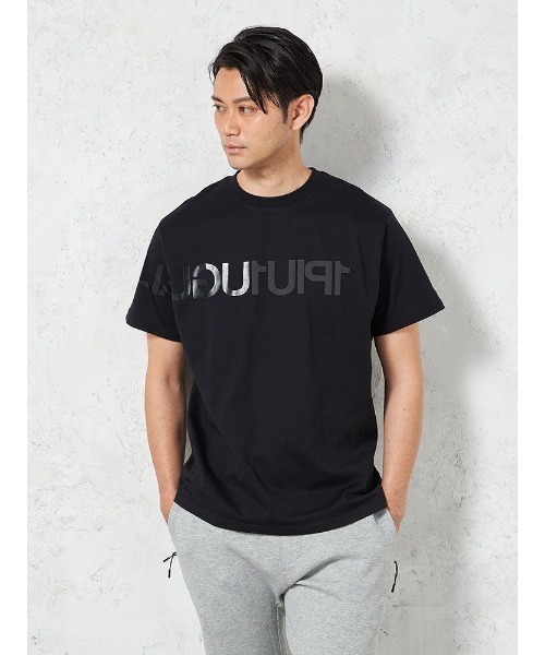 1PIU1UGUALE3 RELAX (ウノピゥウノウグァーレトレ リラックス)の「【1PIU1UGUALE3 RELAX】BIG LOGO INVERTED Tシャツ 春夏(ウノ ピゥ ウノ ウグァーレ トレ)(Tシャツ/カットソー・メンズ・ブラック/ホワイト・M/L/LL)」の2枚目の写真