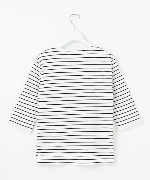 J.PRESS Ladies(J.プレス レディス)の「【洗える】スムースジャージー ボーダー カットソー(Tシャツ/カットソー・レディース・ブラック系1・SMALL)」の7枚目の写真