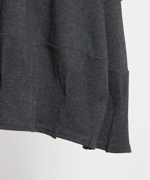 gomme(ゴム)の「20/-天竺 ヘムハッチングT(Tシャツ/カットソー・レディース・ブラック/ホワイト/チャコールグレー・MEDIUM)」の18枚目の写真