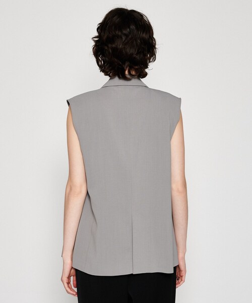cloenc（クロエンス）の「【セットアップ／マシンウォッシュ】テーラードベスト（ベスト・レディース・グレー/チャコールグレー/ナチュラル・02/01/03）」の16枚目の写真