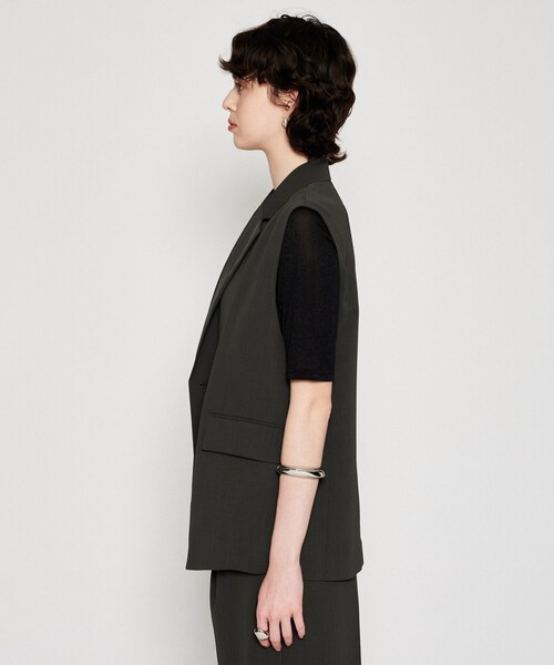 cloenc（クロエンス）の「【セットアップ／マシンウォッシュ】テーラードベスト（ベスト・レディース・グレー/チャコールグレー/ナチュラル・02/01/03）」の19枚目の写真