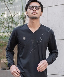 VIOLA（ヴィオラ）の「『VIOLA rumore/ヴィオラ ルモーレ』PT入りVネック長袖Tシャツ（Tシャツ/カットソー・メンズ）」