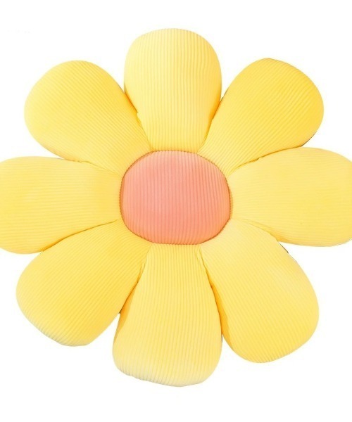 SHEPP（シープ）の「フラワークッション 座布団 ぬいぐるみ 枕（クッション/クッションカバー・レディース・イエロー/グリーン/ピンク/ホワイト/ブルー・F）」の15枚目の写真