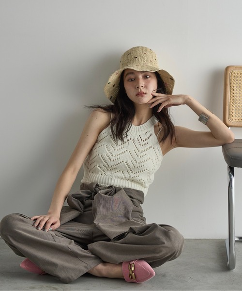 THE YOn（ザヨン）の「カラフルドットペーパーハット（ハット・レディース・ベージュ/アイボリー・FREE）」の17枚目の写真