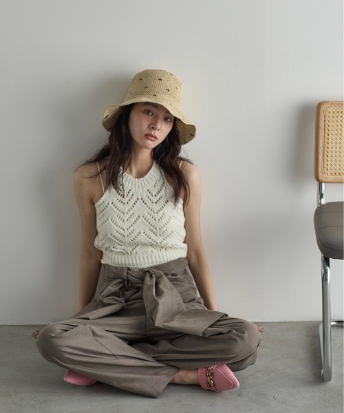 THE YOn（ザヨン）の「カラフルドットペーパーハット（ハット・レディース・ベージュ/アイボリー・FREE）」の19枚目の写真