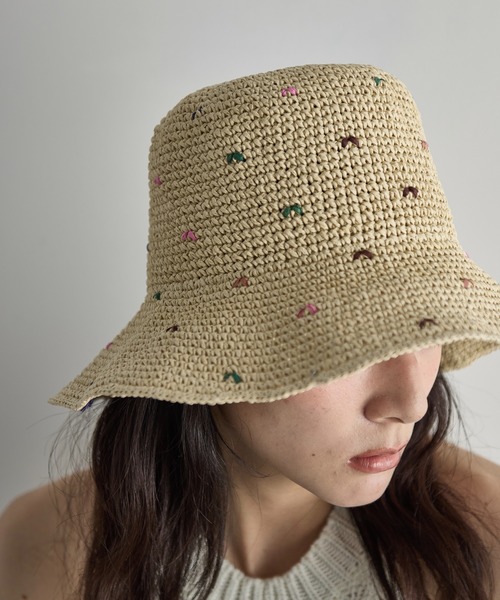 THE YOn（ザヨン）の「カラフルドットペーパーハット（ハット・レディース・ベージュ/アイボリー・FREE）」の12枚目の写真