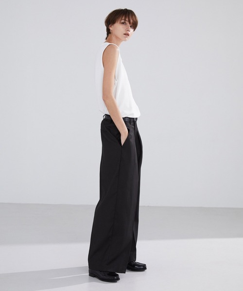 LUENNA（ルエナ）の「【LUENNA】Wide-Leg Two-Tuck Slacks / ワイドレッグツータックスラックス（スラックス・メンズ・ブラック/チャコールグレー・M/L）」の22枚目の写真