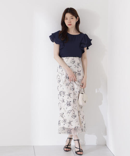 ブラウス シャツ ダブルラッフルスリーブブラウス / 1215110408 レディース ダブルラッフルスリーブブラウス | PROPORTION BODY DRESSING