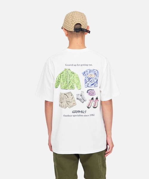 Gramicci(グラミチ)の「GEARED UP TEE|ギアアップTシャツ(Tシャツ/カットソー・メンズ・ヘザーグレー/カーキ/ホワイト・M/L/XL/XXL/S)」の2枚目の写真