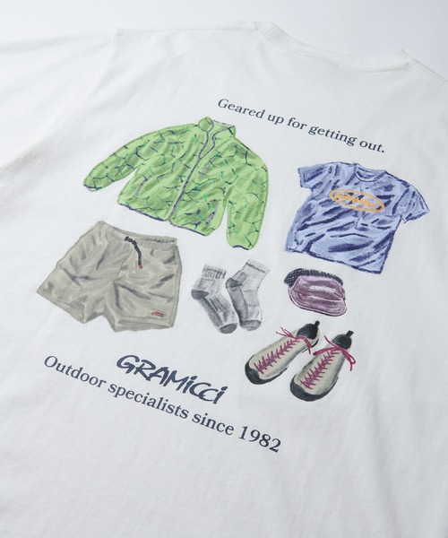 Gramicci(グラミチ)の「GEARED UP TEE|ギアアップTシャツ(Tシャツ/カットソー・メンズ・ヘザーグレー/カーキ/ホワイト・M/L/XL/XXL/S)」の10枚目の写真