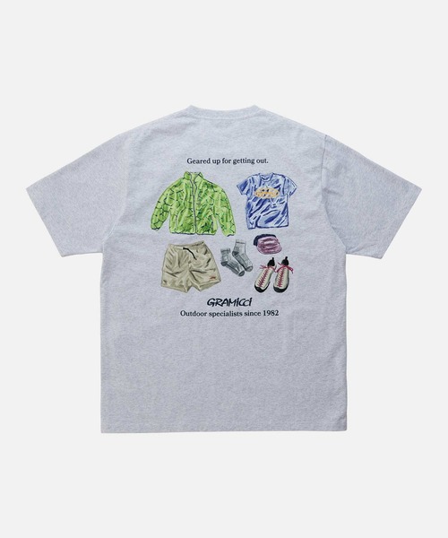 Gramicci(グラミチ)の「GEARED UP TEE|ギアアップTシャツ(Tシャツ/カットソー・メンズ・ヘザーグレー/カーキ/ホワイト・M/L/XL/XXL/S)」の13枚目の写真