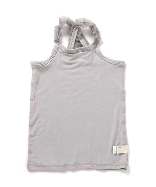 接触冷感・吸水速乾】フリルクロスストラップインナー キャミソール