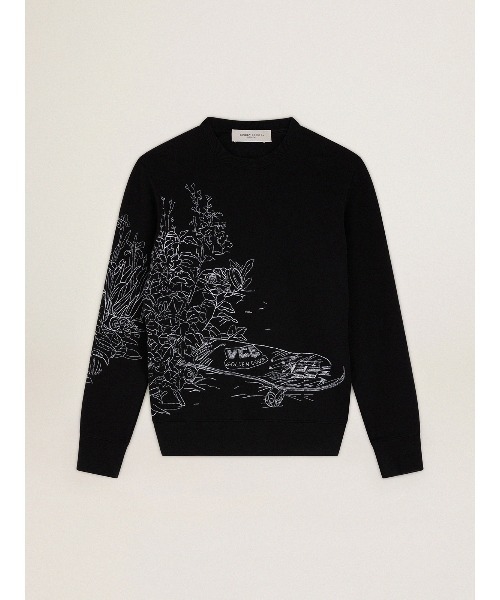 GOLDEN GOOSE(ゴールデングース)の「Sweater Embroidery メンズ(スウェット・メンズ・ブラック・L/M/S/XL)」の1枚目の写真