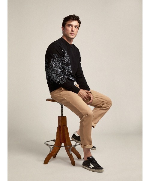 GOLDEN GOOSE(ゴールデングース)の「Sweater Embroidery メンズ(スウェット・メンズ・ブラック・L/M/S/XL)」の3枚目の写真