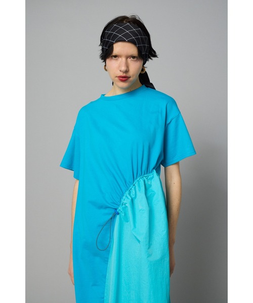 HeRIN.CYE/ヘリンドットサイ　バルーンスリーブドレス　撥水素材 セール】Balloon sleeve dress バルーンスリーブドレス