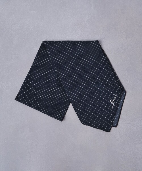 UNITED ARROWS(ユナイテッドアローズ)の「<molteni> ドットプリント アスコットタイ(ストール/ショール・メンズ・シャーベット/ダークブラウン/ベージュ/ネイビー・FREE)」の3枚目の写真