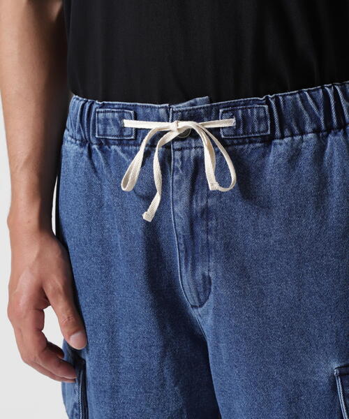 BEAVER(ビーバー)の「B omnivore/ビーオムニボー DENIM CARGO SHORTS デニムカーゴショーツ(その他パンツ・メンズ・ブラック/ブルー・L/M)」の15枚目の写真