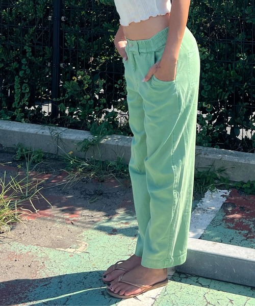 ROXY（ロキシー）の「BREAK MY SOUL /ロキシーワイドレッグパンツ（チノパンツ・レディース・グリーン・SMALL）」の3枚目の写真