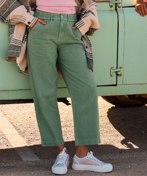 ROXY（ロキシー）の「BREAK MY SOUL /ロキシーワイドレッグパンツ（チノパンツ・レディース・グリーン・SMALL）」の6枚目の写真