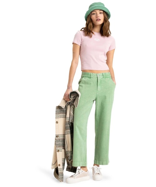 ROXY（ロキシー）の「BREAK MY SOUL /ロキシーワイドレッグパンツ（チノパンツ・レディース・グリーン・SMALL）」の10枚目の写真