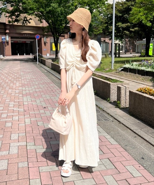 one after another NICE CLAUP（ワンアフターアナザーナイスクラップ）の「【お気に入り登録5万人突破！】マルチウェイセットワンピース/WEB限定商品（ワンピース・レディース・オフホワイト/ブラック系その他/ホワイト×ブラック/ブラック/ホワイト系その他/ホワイト×ネイビー・FREE）」の8枚目の写真