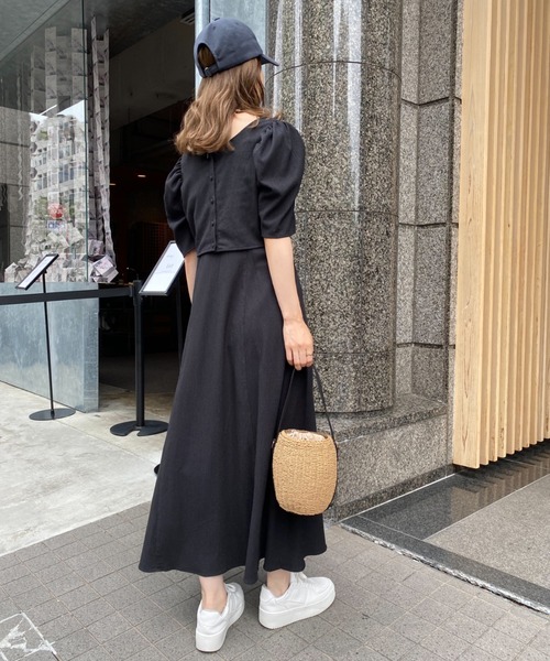 one after another NICE CLAUP（ワンアフターアナザーナイスクラップ）の「【お気に入り登録5万人突破！】マルチウェイセットワンピース/WEB限定商品（ワンピース・レディース・オフホワイト/ブラック系その他/ホワイト×ブラック/ブラック/ホワイト系その他/ホワイト×ネイビー・FREE）」の16枚目の写真