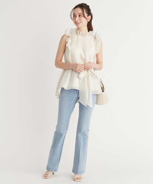 CELFORD（セルフォード）の「Aラインフレアラッフルブラウス（シャツ/ブラウス・レディース・アイボリー/ピンク/ブラウン/ミント・FREE）」の18枚目の写真