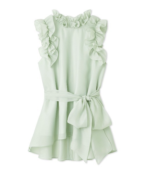 CELFORD（セルフォード）の「Aラインフレアラッフルブラウス（シャツ/ブラウス・レディース・アイボリー/ピンク/ブラウン/ミント・FREE）」の5枚目の写真