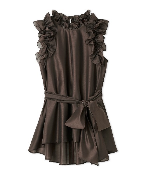 CELFORD（セルフォード）の「Aラインフレアラッフルブラウス（シャツ/ブラウス・レディース・アイボリー/ピンク/ブラウン/ミント・FREE）」の6枚目の写真