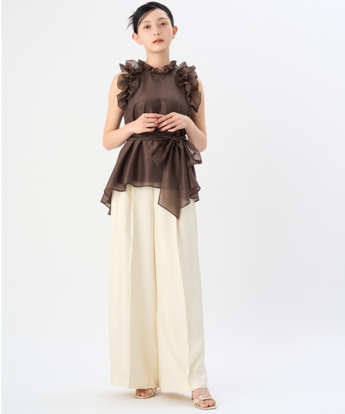 CELFORD（セルフォード）の「Aラインフレアラッフルブラウス（シャツ/ブラウス・レディース・アイボリー/ピンク/ブラウン/ミント・FREE）」の8枚目の写真