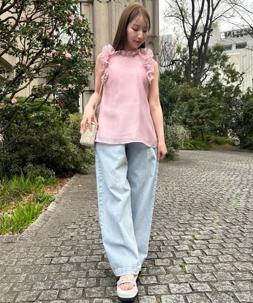 セール】Aラインフレアラッフルブラウス（シャツ/ブラウス）｜CELFORD