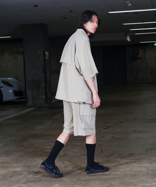 THRASHER(スラッシャー)の「NYLON CARGO SHORTS / スラッシャーロゴ刺繍ナイロンカーゴショーツ(カーゴパンツ・メンズ・グレイッシュベージュ/ブラック/カーキ・LARGE/MEDIUM/X-LARGE)」の14枚目の写真