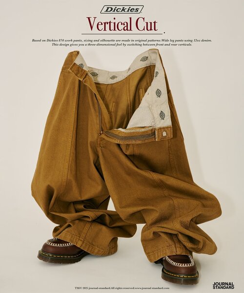 Dickies(ディッキーズ)の「DICKIES / ディッキーズ ヴァーティカルカット デニムパンツ(デニムパンツ・メンズ・チャコールグレー/ブルー系その他/キャメル・MEDIUM/LARGE)」の3枚目の写真