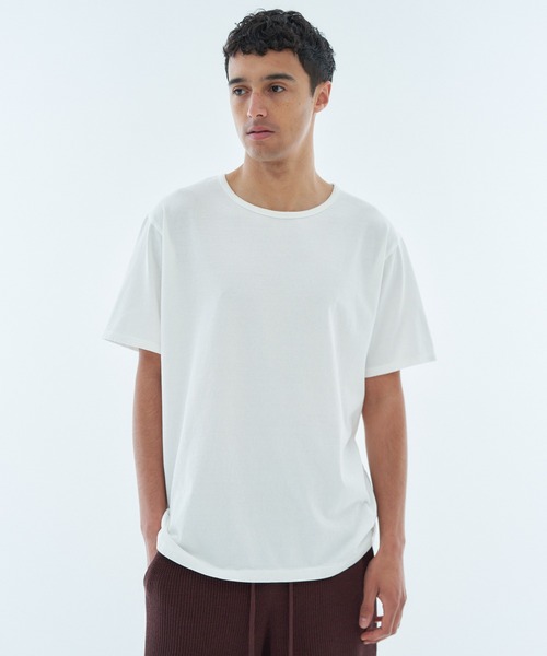 ESTNATION（エストネーション）の「ESTNATION / ダブルネック カットソー（Tシャツ/カットソー・メンズ・ライトピンク/ブラック/オフホワイト・SMALL/MEDIUM/LARGE/X-LARGE）」の10枚目の写真