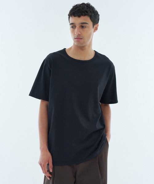 ESTNATION（エストネーション）の「ESTNATION / ダブルネック カットソー（Tシャツ/カットソー・メンズ・ライトピンク/ブラック/オフホワイト・SMALL/MEDIUM/LARGE/X-LARGE）」の11枚目の写真