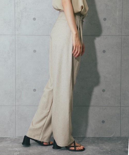 SMILE ORCHID（スマイルオーキッド）の「2タックパンツ（スラックス・レディース・ナチュラル/ブラック/ベージュ・M/L）」の22枚目の写真