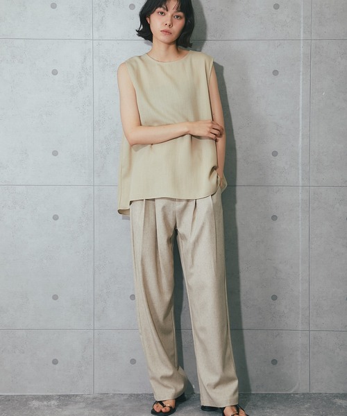 SMILE ORCHID（スマイルオーキッド）の「2タックパンツ（スラックス・レディース・ナチュラル/ブラック/ベージュ・M/L）」の15枚目の写真