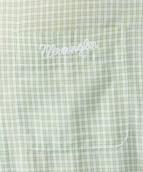 Wrangler（ラングラー）の「Lee/リー オープンカラーシャツ/軽量素材 ユニセックス（シャツ/ブラウス・メンズ・ブラック/ミント・MEDIUM/LARGE/SMALL）」の8枚目の写真