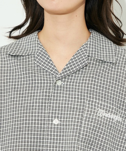 Wrangler（ラングラー）の「Lee/リー オープンカラーシャツ/軽量素材 ユニセックス（シャツ/ブラウス・メンズ・ブラック/ミント・MEDIUM/LARGE/SMALL）」の17枚目の写真