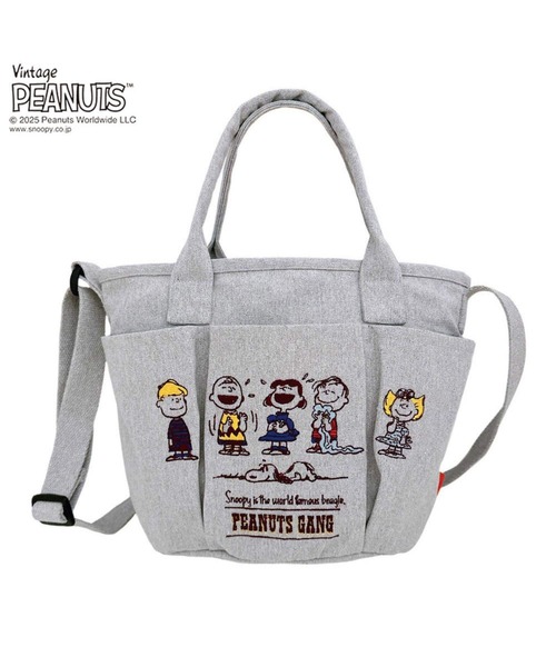 Vintage PEANUTS(ビンテージピーナッツ)の「ルートート / IP.デリ.ポケッツ.ピーナッツ-0C(ショルダーバッグ・レディース・ライトグレー/ダークグレー/ベージュ/アイボリー・FREE)」の3枚目の写真