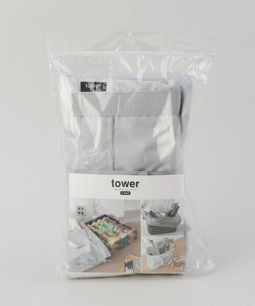212 KITCHEN STORE(トゥワントゥキッチンストア)の「洗える持ち帰り寿司・ピザが入るレジかごかばん LGY 山崎実業 <tower タワー>(エコバッグ/サブバッグ・レディース・その他・00)」の13枚目の写真