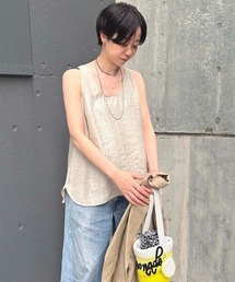 【セットアップ対応】サテン2WAYタンクトップ