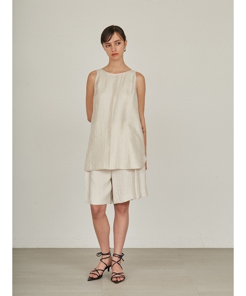 styling/（スタイリング）の「【セットアップ対応】サテン2WAYタンクトップ（Tシャツ/カットソー・レディース・ブラック/アイボリー/ライム・FREE）」の18枚目の写真