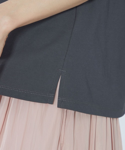 GALLORIA（ギャローリア）の「ケープ風プルオーバー（Tシャツ/カットソー・レディース・スモークピンク/チャコールグレー/ライトグレー・LL/S/M/L）」の6枚目の写真