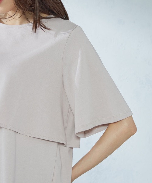 GALLORIA（ギャローリア）の「ケープ風プルオーバー（Tシャツ/カットソー・レディース・スモークピンク/チャコールグレー/ライトグレー・LL/S/M/L）」の13枚目の写真