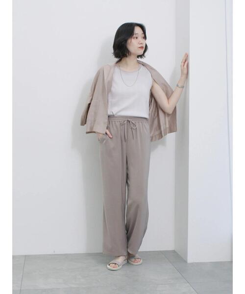 Samansa Mos2 blue（サマンサモスモスブルー）の「チュール付リブタンク（Tシャツ/カットソー・レディース・オフホワイト/チャコールグレー/シルバーグレー・F）」の16枚目の写真