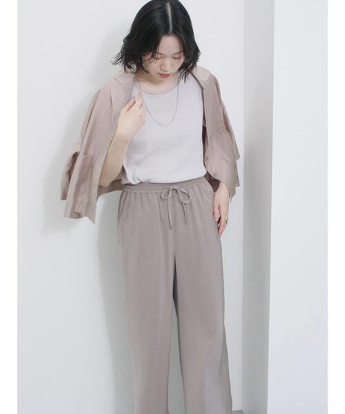 Samansa Mos2 blue（サマンサモスモスブルー）の「チュール付リブタンク（Tシャツ/カットソー・レディース・オフホワイト/チャコールグレー/シルバーグレー・F）」の15枚目の写真