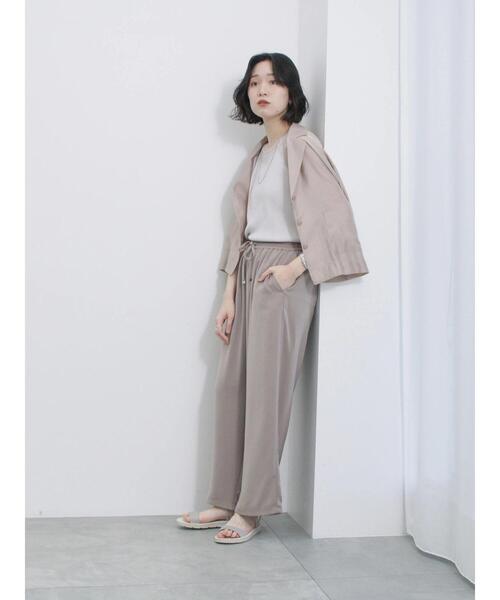 Samansa Mos2 blue（サマンサモスモスブルー）の「チュール付リブタンク（Tシャツ/カットソー・レディース・オフホワイト/チャコールグレー/シルバーグレー・F）」の14枚目の写真