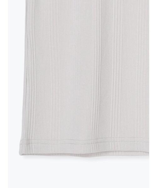 Samansa Mos2 blue（サマンサモスモスブルー）の「チュール付リブタンク（Tシャツ/カットソー・レディース・オフホワイト/チャコールグレー/シルバーグレー・F）」の9枚目の写真