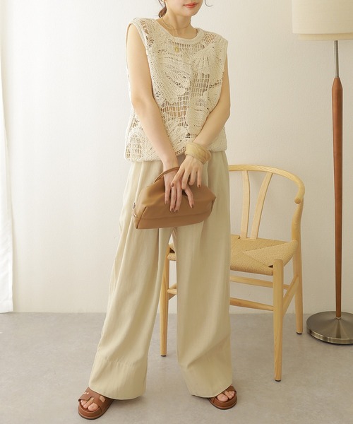 22SS DRIES VAN NOTEN クロシェット ノースリーブ ニット 22SS DRIES VAN NOTEN クロシェット ノースリーブ ニット